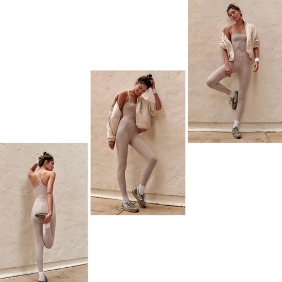 Free People Pants - FP Movement Happiness Runs Square Neck Onesie